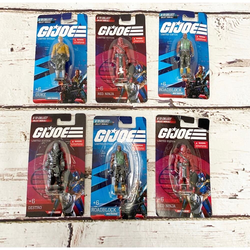 G.I. JOE Limited Edition Action Figure Lot Duke Red Ninja Roadblock Snake Eyes
